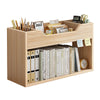 Wooden Bookshelf Rack Desk Filing Holder Organizer Rack Tabletop Bookcase Holder
