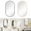Wall Mounted Bathroom Mirror Cosmetic Makeup Shaving Mirror HD Glass Metal Frame