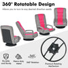 Folding Floor Gaming Chair Adjustable 6-Position Floor Chair w/ 360° Swivel Base