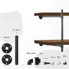 Shelf Industrial Steel pipe Wall Floating Storage Shelving Unit 2 - 4.5 Tiers