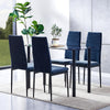 2/4/6x Velvet Dining Chairs Side Chair High Back Padded Seat Dining Room Kitchen