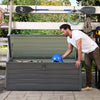 Large 600Liters Garden Storage Outdoor Box Utility Cushion Chest Shed Waterproof