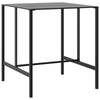 7 Piece Garden Bar Set Black -coated Steel N9Q1