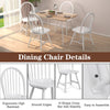2 Piece Wooden Kitchen Dining chairs with High Spindle Back White