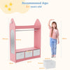 New Kids Wardrobe Clothes Hanging Drawer Toy Storage Shelf Cabinet Open Wardrobe