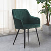 2 Pcs Dining Chairs Velvet/PU Cushion Backrest Seats Reception Armchairs Kitchen