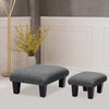 Upholstered Ottoman Fabric Stool Linen Footstool Foot Rest Chair Bench Pouffe