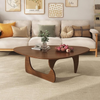 Brown Abstract 1950's Mid Century Modern Low Coffee Table For Living Rooms