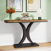 Tribesigns Industrial Console Table, 100 Cm Narrow Entryway Foyer Table With Geo
