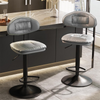 2x Bar Stools Metal Legs Breakfast Stools Kitchen Padded Chair XXL Seat Barstool