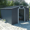 12 X10 FT Large Garden Shed Metal Tool Shed 4 Ventilation Openings with Base UK