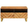 Coffee Table Tea Side Sofa Brown and Black Solid Wood Mango