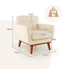 Upholstered Modern Lounge Arm Chair Button Tufted Single Sofa Chair