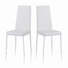 2/4/6pcs Faux Leather Velvet Fabric Dining Chairs Metal Legs Dining Room Kitchen