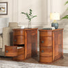 Tribesigns Solid Wood End Table, 2-Drawer Narrow Side Table,No Assembly Required