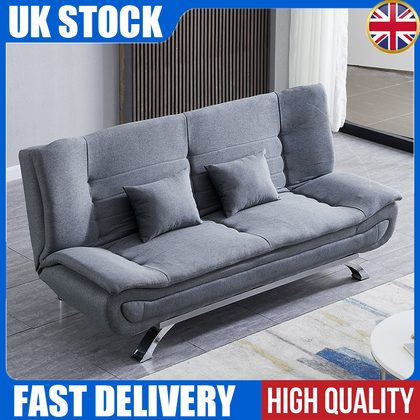 3 Seater Fabric Upholstered Sofa Bed Couch Settee Occasional Sleeper Sofa Beds