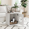 Indoor Pet House Enclosure Hidden Kitten Washroom-White