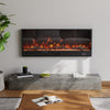 46'' Insert/ Wall Mount LED Fireplace Electric Inset Fire Media W/ Standing Feet