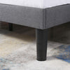 3ft Single Bed Upholstered Platform Bed Frame For Adults, Kids, Teenagers Grey