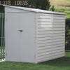 5X9FT Outdoor Garden Storage Shed Metal Lean to Pent Shed for Tool Bike
