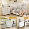 3-tier Wooden Nightstand Multipurpose 3-tier Side Cabinet