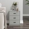 3 Drawer Wooden Bedroom Bedside Cabinet Furniture Storage Nightstand Side Table