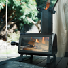 Wood Burning Stove Wood Camping Stove Heater with 2 Cooking Positions Portable
