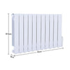 Electric Wall Mounted Oil Filled Radiator Home Space Heater Thermostatic Timer
