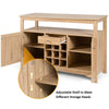 Cupboard Storage Organizer Kitchen Buffet Sideboard w/ Wine Rack