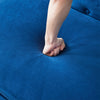Upholstered Chaise Lounge Indoor Lounge Sofa with Right Armrest & Storage, Blue
