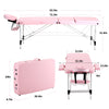 Portable Folding Massage Table Bed Salon Beauty Spa Tattoo Treatment Couch Pink