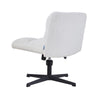 Teddy Velvet Accent Chair Height Adjustable Swivel Office Desk Chair Metal Legs