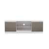 Modern TV Unit Cabinet TV Stand - Matt Body & High Gloss Doors LED Light Option
