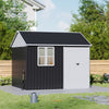 Heavy Duty 10x 8FT Metal Shed Steel Apex Roof Garden Storage Tool Bike Organizer