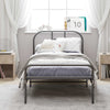 Simple Budget metal bed Single bed Frame w/Mattresses Option Bedroom Furniture