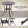 79 cm Diameter Round Table Garden Patio Cast Aluminum Table Dining Bistro Table