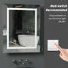 Large LED Bathroom Rectangle Mirror Anti-fog Touch 500x400mm Warm Light Backlit