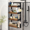 Kitchen Rack Herbs Spice Jar Storage Cabinet Over Door Shower Wall Mounted Shelf