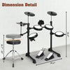 Glarry Electric Drum Set 150 Sounds 15 Drum kits with Headphone Sticks Stool