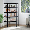Black Boltless Garage Corner Racking Metal Shelving Stand Heavy Duty 5Shelf Unit