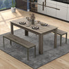 160CM Modern Kitchen & Dining Room Table with Sturdy L-shaped Legs Seats up to 8