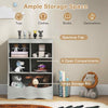 Home Toy Storage Organizer Playroom Bookcase with 5 Cubes-Grey
