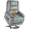 Riser and Recliner Chair Lift Chair with Vibration Massage, Heat, Grey