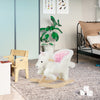 Children Plush Rocking Horse w/ Moving Sounds Riding Toy Kids Ride Seat Rocker