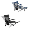 2 in 1 Folding Camping Chair Portable Garden Fishing Chair w/ Cup Holder Armrest