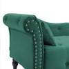 Tufted Fabric Chaise Sofa Lounge Chair Bed Nailhead Trim Armrest Chaise Longue