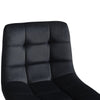2X Black Velvet Bar Stools Breakfast Pub Chair Kitchen Modern 65 cm Seat High
