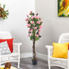 150 cm Artificial Faux Rose Flowers Tree Fake Plant in Pot In/Outdoor Home Decor