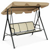 Garden Swing Chair 3 Seater Hammock Patio Outdoor Sun Shade W/ Adjustable Canopy
