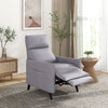 Push Back Recliner Chair Linen Fabric Reclining Armchair w/ Adjustable Backrest